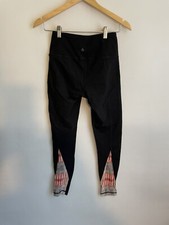 Prana Costas Legging Black crop aztec mesh panel Womens S