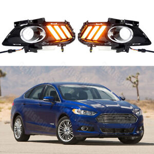 DRL Headlights Daytime Running Light Fog Lamp For 2013-16 Ford Fusion Mondeo USA