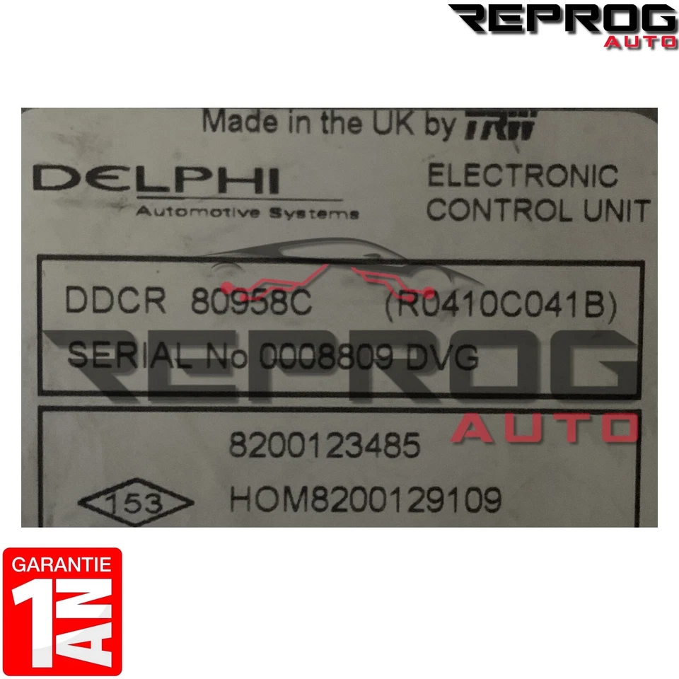 CALCULATEUR VIERGE RENAULT KANGOO 1.5DCI 8200123485 HOM8200129109 DELPHI DDCR - Immagine 2 di 2