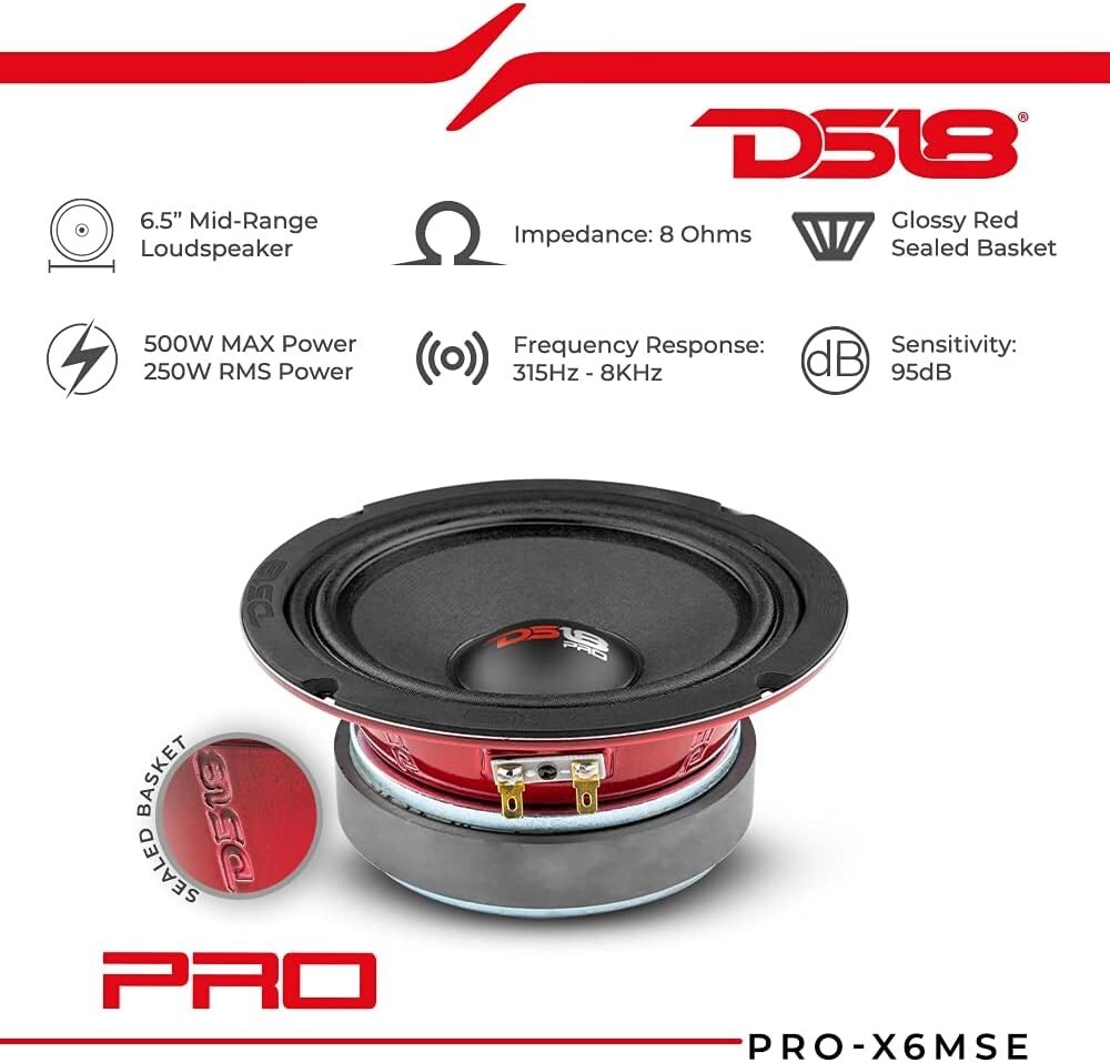 DS18 PRO-X6MSE Loudspeaker 6.5