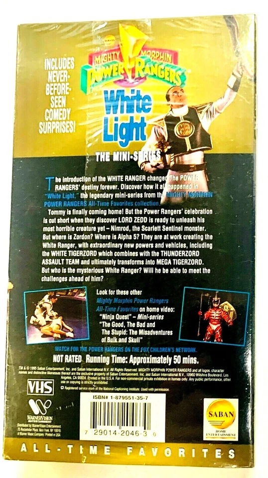 MMPR: All Time Favorites- White Light the Mini-Series VHS - Image 2 of 4