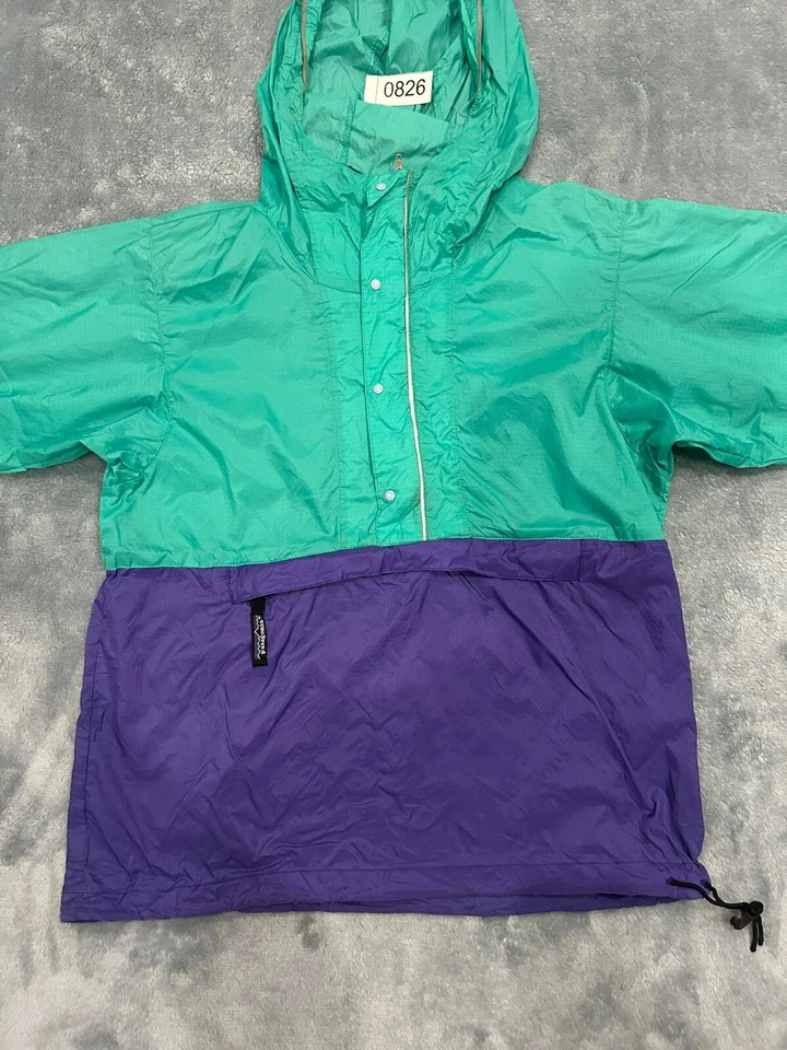 CHAQUETA VINTAGE PATAGONIA HOUDINI NIÑOS 12 VERDE SNAP T SUDADERA CON CAPUCHA ANORAK Foto 2 de 4
