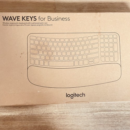 Logitech Wave Keys for Business, Wireless Ergonomic Keyboard with Cushioned Pad - Picture 2 of 3