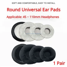 Replacement Velour EarPads For Universal Ear Pads 45-110mm Headphone Cover