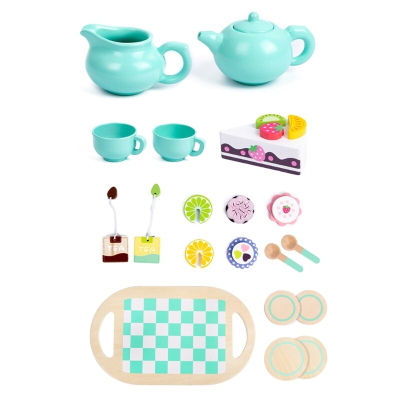 Realistic Tea Set Tea Cup Dessert Interactive Children Role Play
