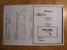 Crosman Model 600 677 ONE O-Ring Seal Kit Exploded View Parts List Guide