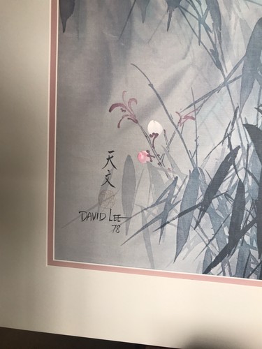 David Lee Art Lithograph Spring Song Bird 22”H x 28”W 1978 Vintage - Picture 7 of 7