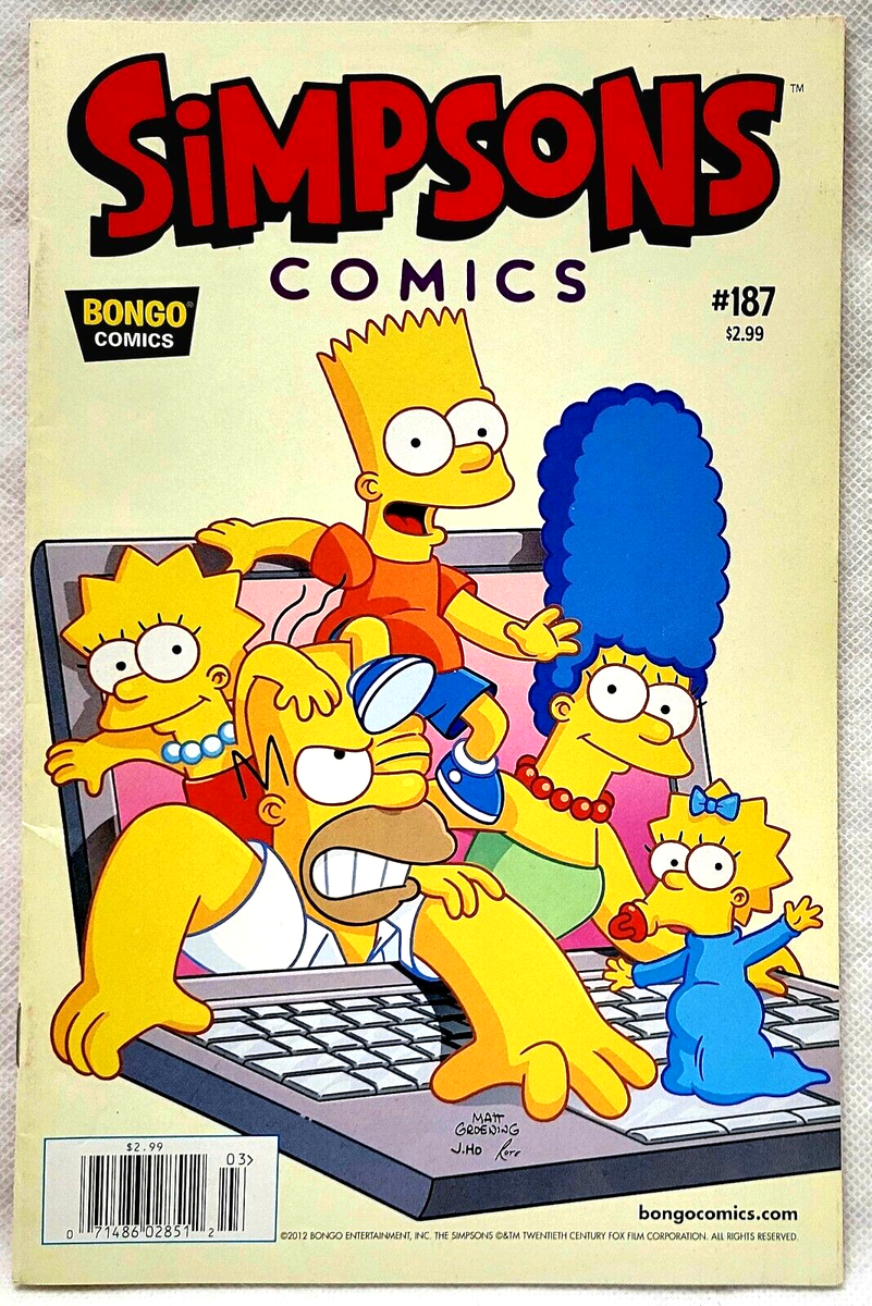 Simpsons Comics #187 Bongo Comics 2012 Comic Book Cartoon | eBay