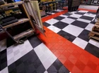 Swiss Style Ribbed Profile Garage Flooring Tiles Interlocking Workspace Tiles