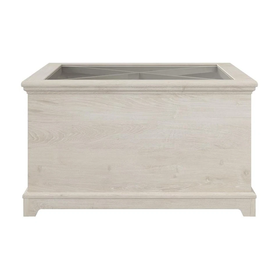 Bush Lennox Engineered Wood Coffee Table with Storage in Linen White Oak - Image 4 of 4