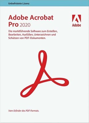 neu: Adobe Acrobat Pro 2020 Macintosh deutsch Kaufversion - MwSt.