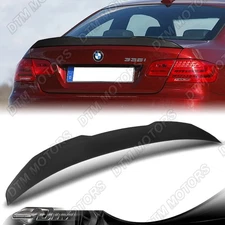 For 07-13 BMW 328i 335i M3 Coupe E92 Unpainted Black Rear Trunk Spoiler W-Power