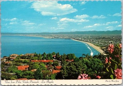 c1960s Los Angels County, CA 4x6 Postcard ''View from Palos Verdes Peninsula''