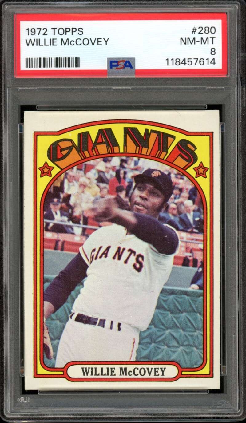 1972 Topps #280 Willie McCovey Giants HOF PSA 8 NM-MT