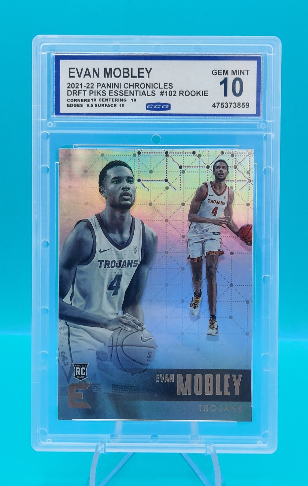 Evan Mobley #102 2021 Panini Chronicles Draft Picks Basketball Essentials Base