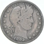 1892 Barber Quarter Average Circ *6487