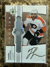 Tanner Laczynski 2021-22 Ultimate Collection Rookie Auto Card UE-TL. rookie card picture