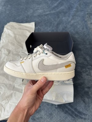 DS - Men s Size 6.5/Women s 8 | AJ  1 KO Low x Union LA ''White Neutral Grey'' 