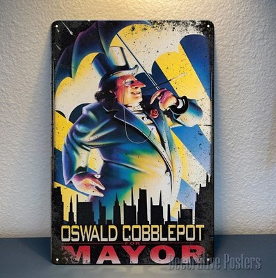 Batman Oswald Cobblepot Metall Poster - Sammlerschild - Größe: 20 x 30 cm