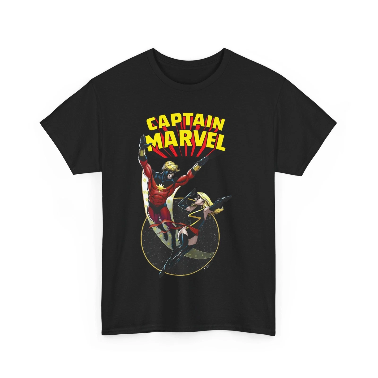 Captain Marvel T-Shirt - George Perez Art - Mar-Vell, Carol Danvers