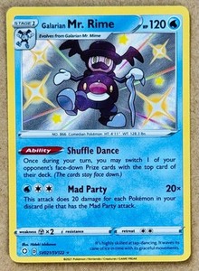 POKÉMON SHINING FATES GALARIAN MR. RIME SHINY HOLO RARE SV021/SV122 NM+ QTY