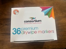 Consortium 36 Dry Wipe Markers- Black/ Blue/ Red/ Green