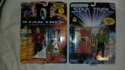 Lot Of 2 Sealed Carded Playmates Star Trek Figures Capt. James T. Kirk 1994 1996