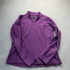 The North Face Women's 1/4 Zip Fleece Pullover Purple Jacket M