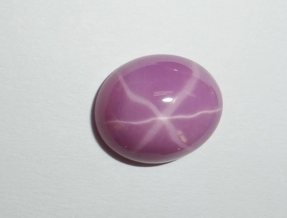 Opaque Star Ruby Oval 13x11 mm Cabochon 6 Rayed Lab-created Stone 3 pieces Lot - Image 4 of 4