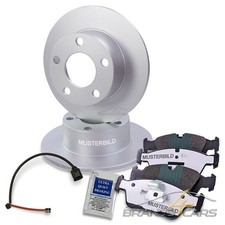 ATEC 2x BREMSSCHEIBE + BREMSBELÄGE + WARNKONTAKT HINTEN FÜR MERCEDES E-KLASSE