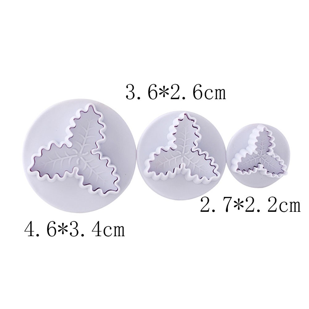 Christmas Holly Leaf Plunger Cutter Holly Leaves Fondant Mold Cutter Christmas