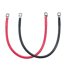 ECO-WORTHY 5AWG Battery Cable with 5/16 Lug Terminals 14inch Cables Set Tinne...