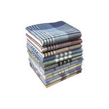 Mens 100 Cotton Handkerchief With Check Pattern Classic Hanky Pocket Square
