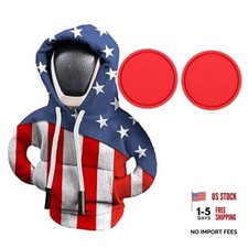Car Gear Shift Hoodie - Gear Shift Cover Us Flag - Coaster - Red