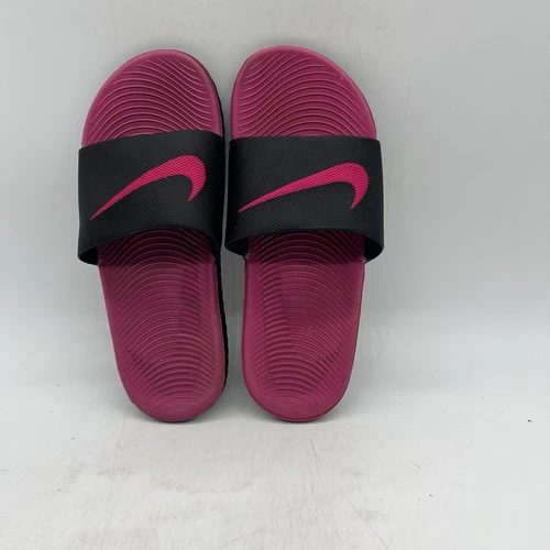 Sandali bassi Nike Kawa slides da bambina nero rosa 819353 001 taglia 5 anni