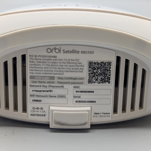 NETGEAR Orbi RBS350 AX1800 Satellite Tri-Band WiFi 6 Extender NO ADAPTER - Picture 7 of 7