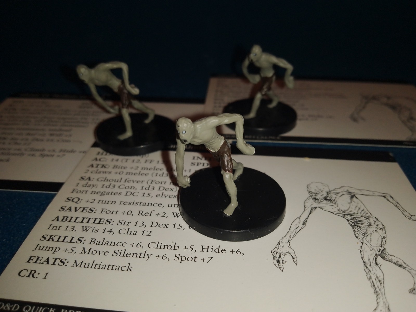 Ghoul (#63) Miniatura + Card Dungeons & Dragons D&D WIZARDS