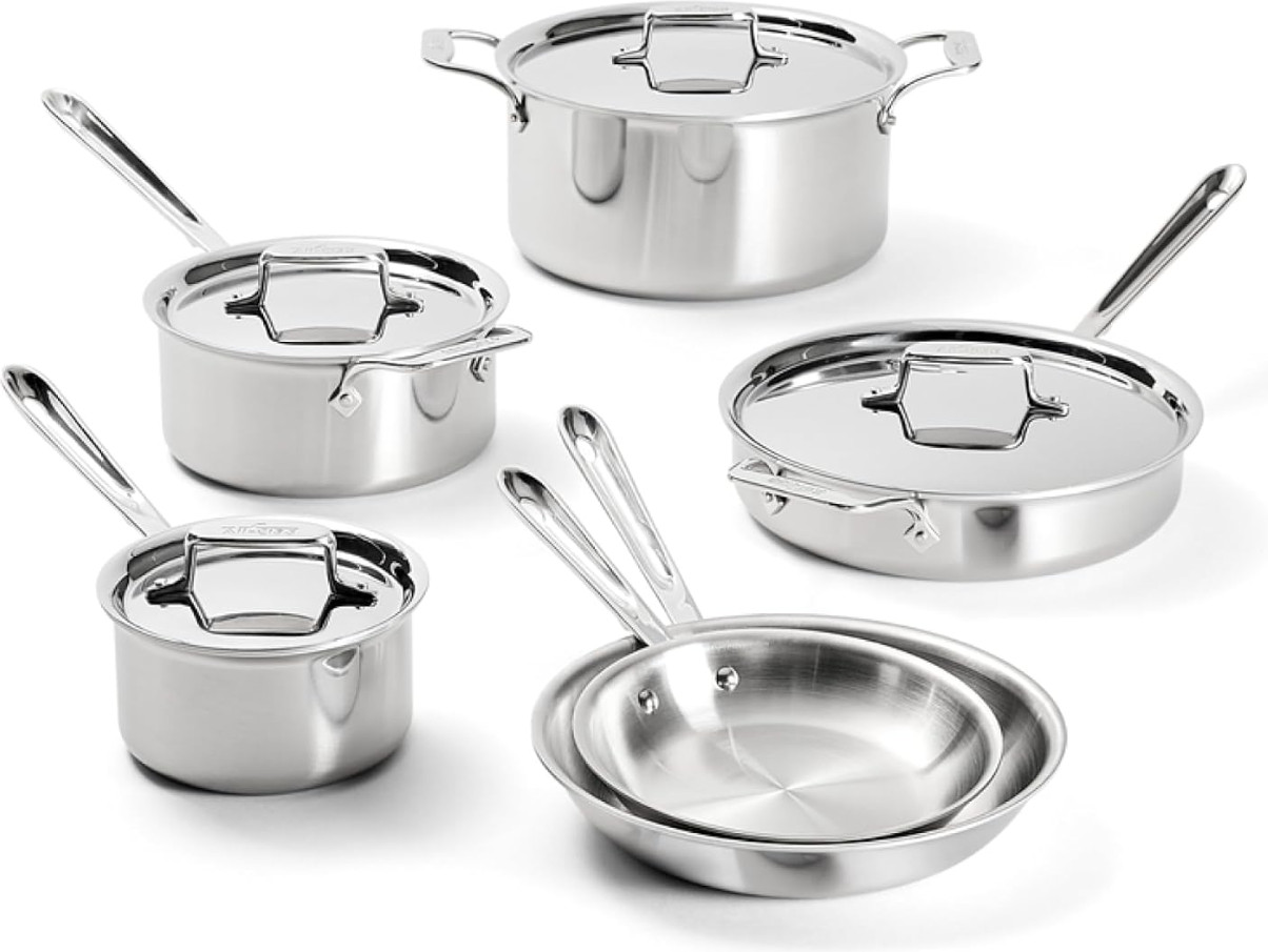 All-Clad D5® Brushed Stainless-Steel 10-Piece Cookware Set - SALE - HOT