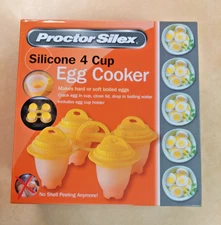 Proctor Silex Silicone 4 Cup No Shell Hard Soft Egg Cooker 03108