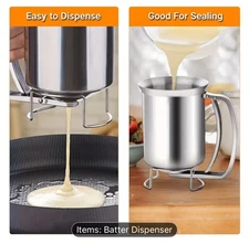 Stainless Steel Batter Dispenser A Funnel Way For Pouring Batter 