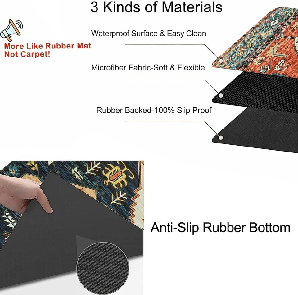 Alfombrillas geométricas antideslizantes para escaleras (juego de 15) - peldaños de seguridad interiores de 30''X8"" Foto 4 de 4