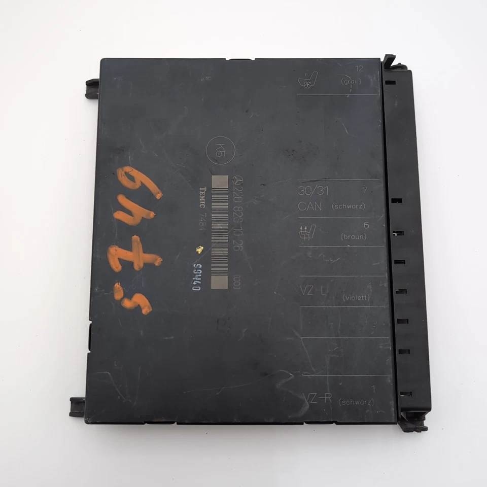 Mercedes W220 S500 S430 S55 AMG 2000 2001 módulo de control de asiento trasero 2208201026 Foto 3 de 4