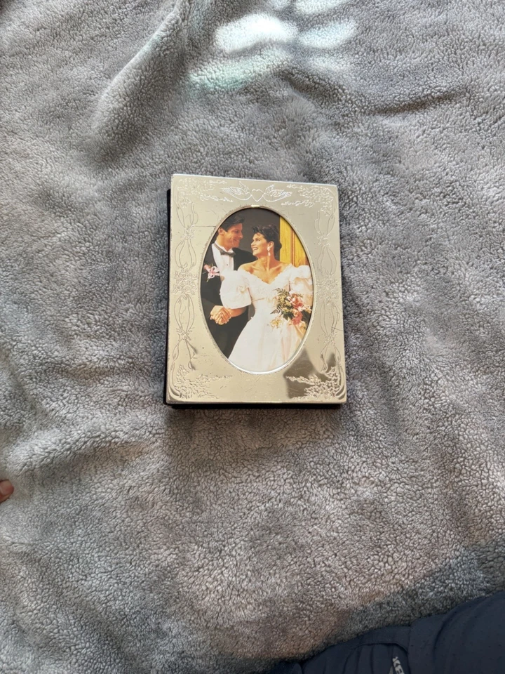 Álbum de fotos de boda 4x6 plateado vintage Y2K libro de recuerdos de recuerdo de novia regalo Foto 3 de 4