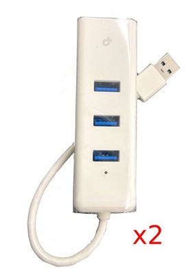 Lot of 2 New Genuine tp-Link UE330 USB 3.0 3-Port Hub & Gigabit Ethernet Adapter