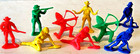 VINTAGE WESTERN COWBOY INDIAN FIREMEN FIRE FIGHTER PLASTIC TOY FIGURE LOT 2.75" — photo 1