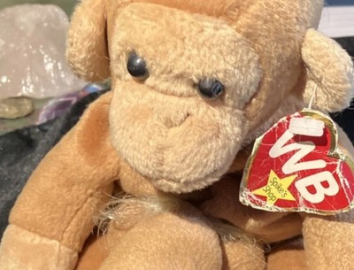 ADULT WB Toy Co. Hungo the Monkey Plush Stuffed ADULT Animal Brown Small