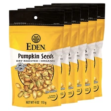 Organic Pumpkin Seeds, Shelled, Dry Roasted and Lightly Sea Salted, to Eat, 4 Oz