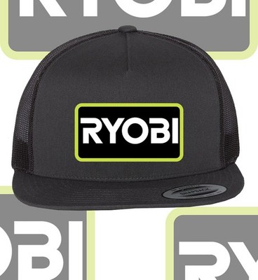 Ryobi Tools Black Trucker Hat Cap Adult Size One Size Fits all