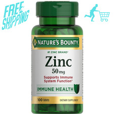 Nature  s Bounty Zinc 50mg  Immune System, Skin,  Antioxidant Health Support 