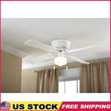 42 In Hugger Ceiling Fan W/ Light LED Bulb 4 Reversible Blades Quiet Motor New